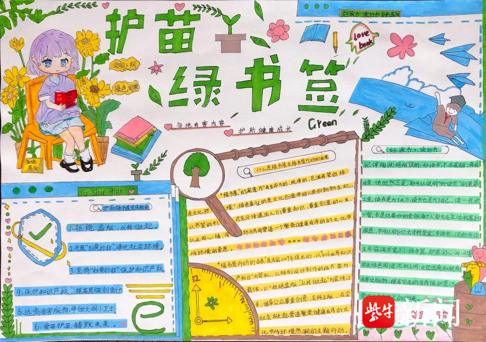 绘小小手抄报,做文明少年