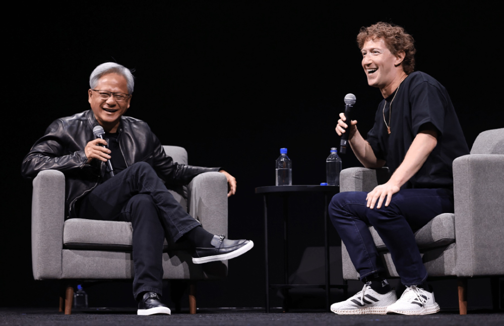 Meta CEO 马克·扎克伯格 & NVIDIA CEO 黄仁勋：人人都将拥有一个AI助理 · 原文图片 1