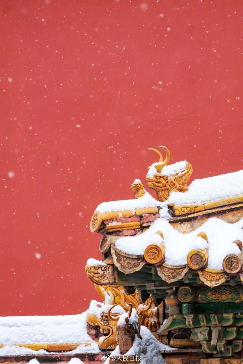 故宫雪景唯美图片高清图片