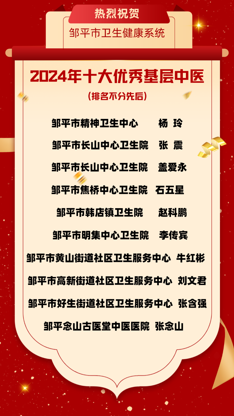 邹平卫健：十大优秀基层中医 “家门口”的好医生