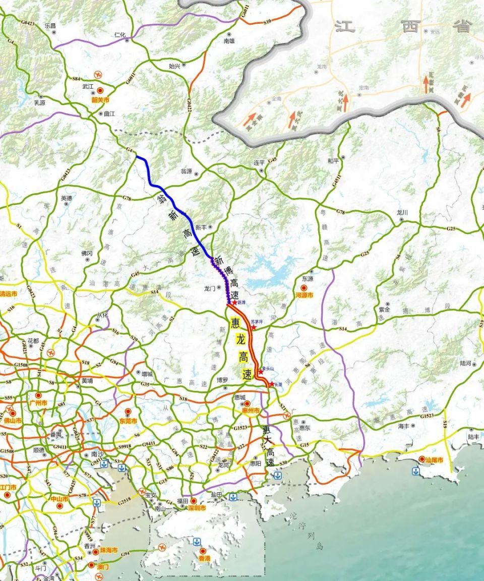 韶关新丰高速路线图图片