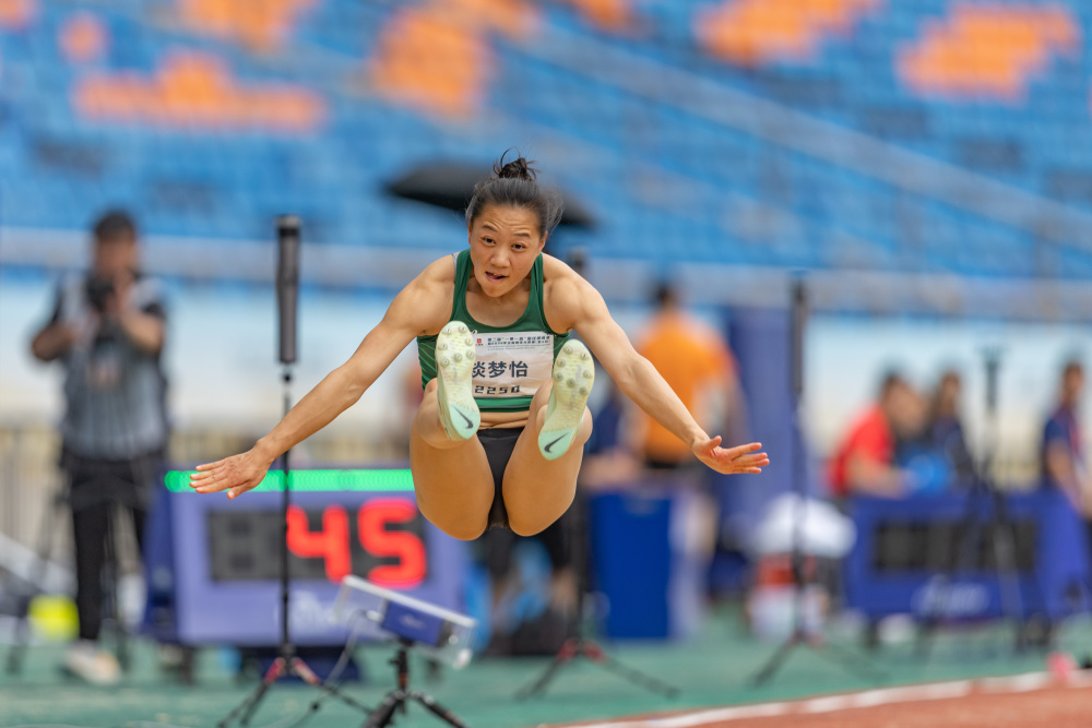 田径——全国田径大奖赛第五站:女子跳远赛况