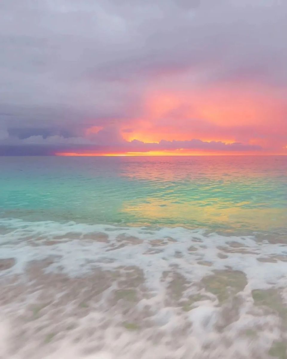 壮汉偏爱少女粉,梦境般的海景,引100万人赞叹