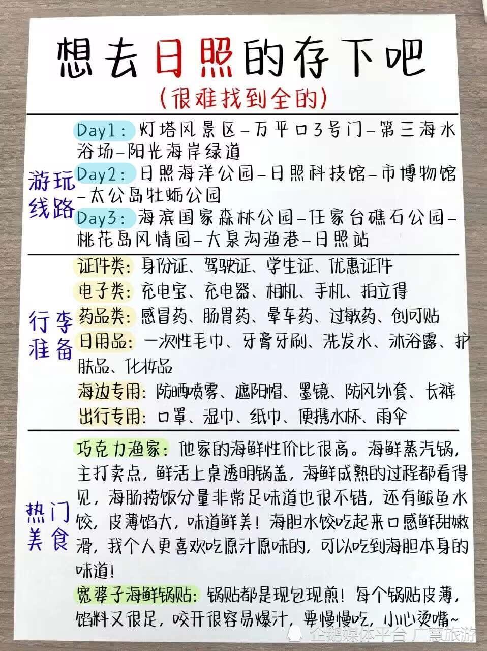春季想去日照旅行，姐妹们必看攻略_腾讯新闻