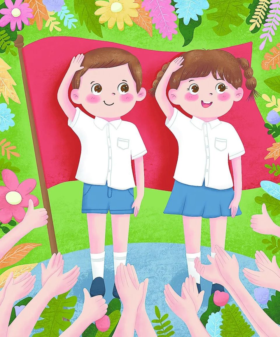 钥匙,打开了时光的大门,让我在成长的路上始终记得那个握紧队旗的自己