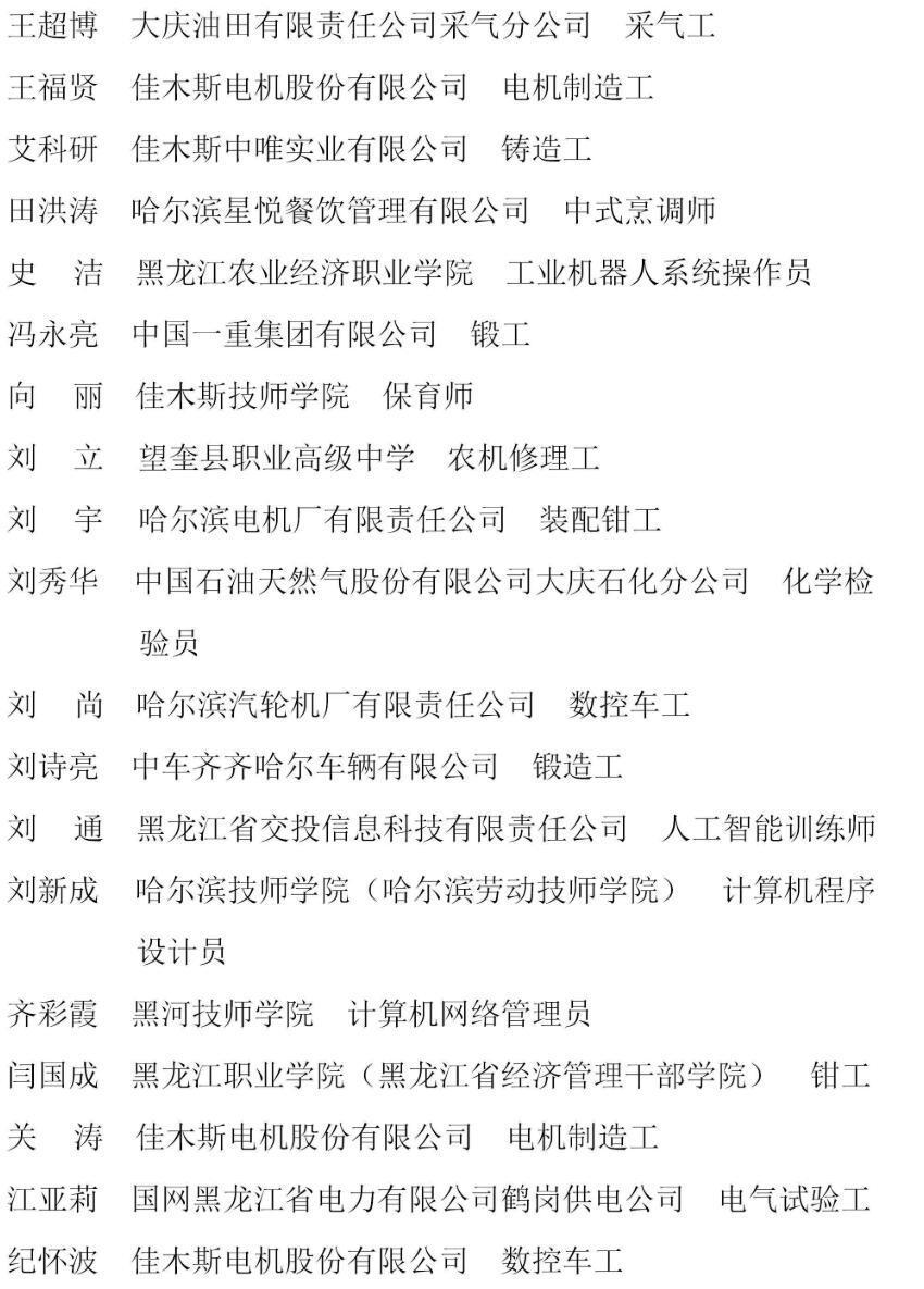 黑龙江省表彰“龙江大工匠”和“龙江技术能手”-腾讯新闻