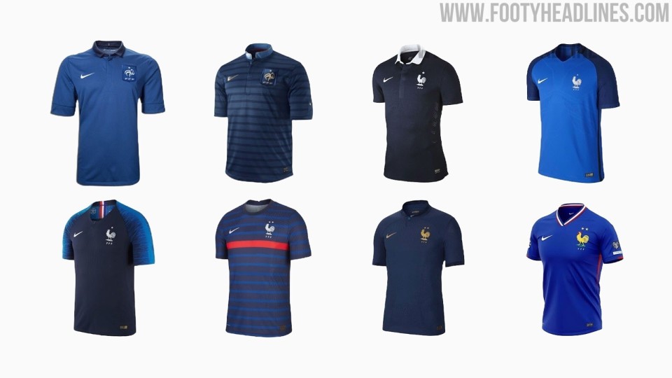 法国队2024欧洲杯主客场球衣曝光