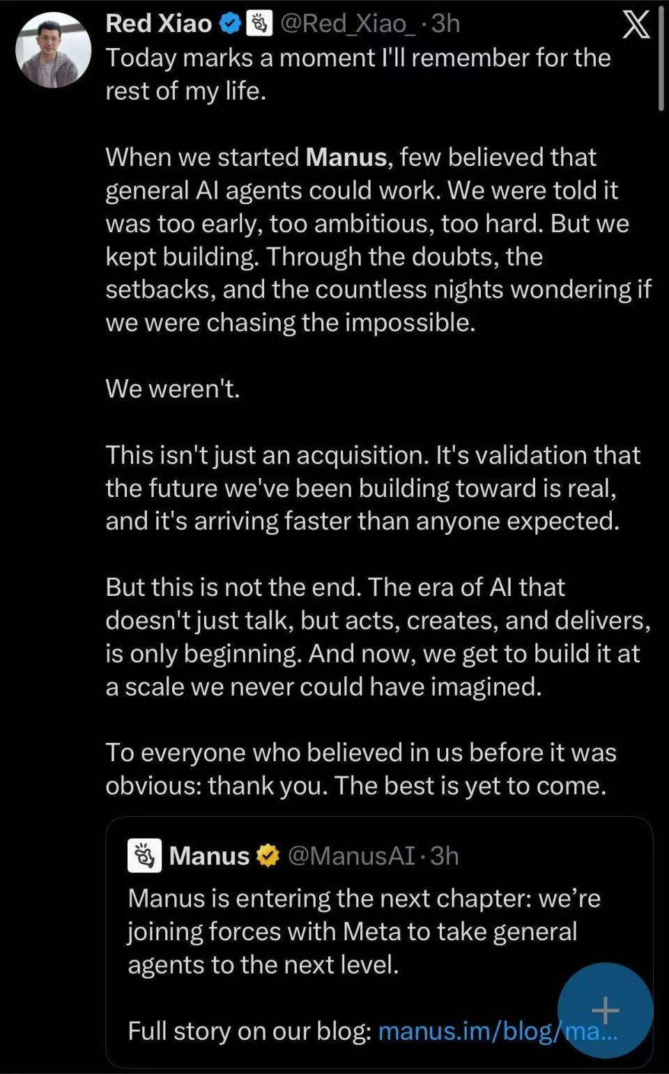 10天敲定数十亿美元交易，Meta收Manus值吗？-腾讯新闻