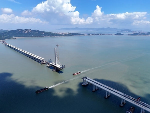 洞头峡跨海大桥合龙在即
