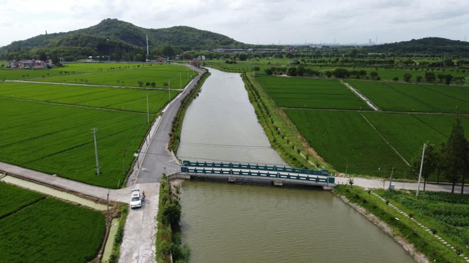 松江:老马山塘再现"一水护田将绿绕"