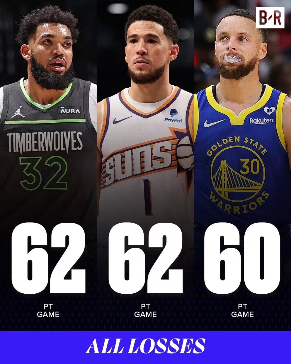 本赛季三次60空砍唐斯布克62分库里60分全部输球