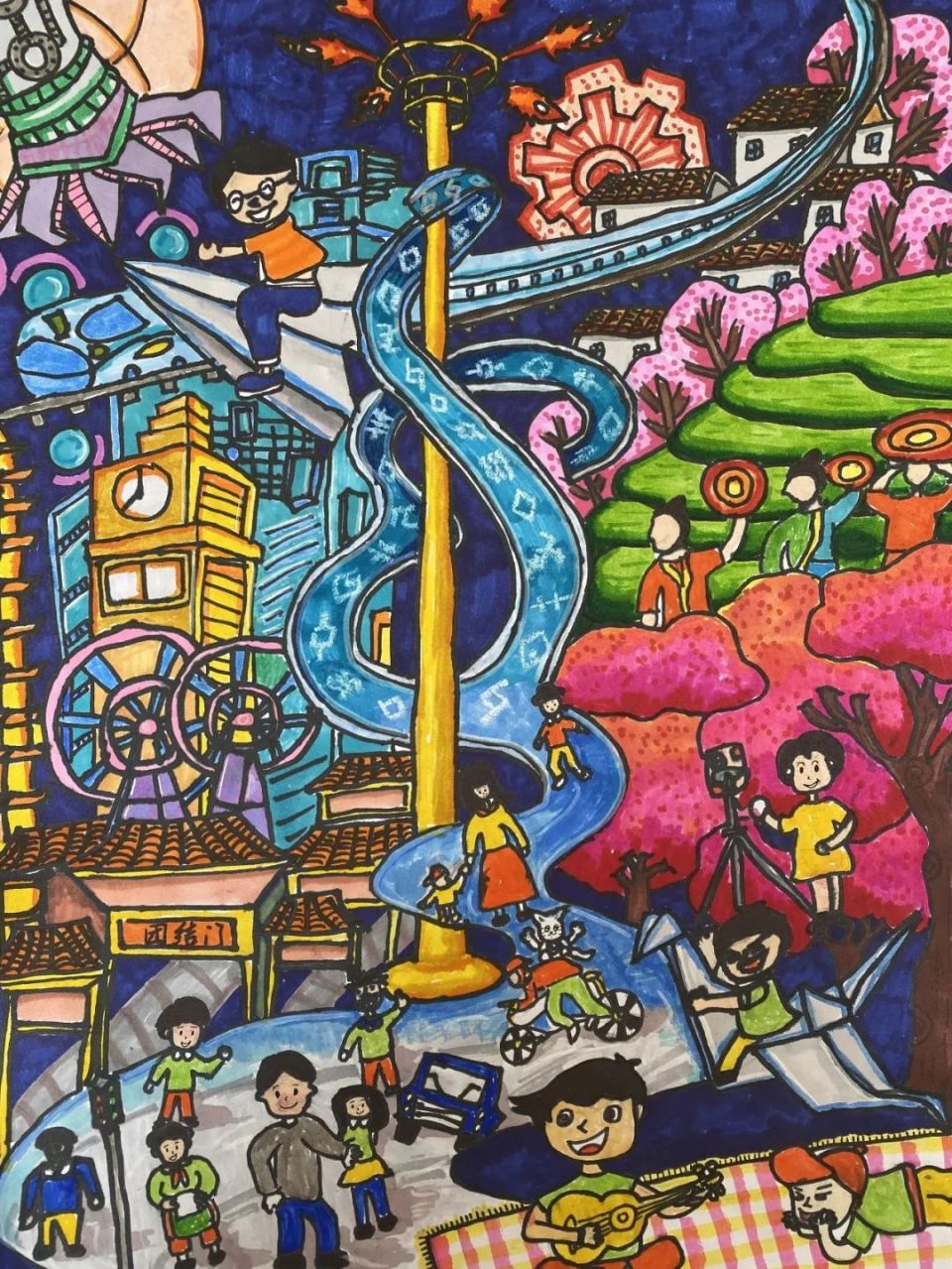 儿童友好我心目中的儿童友好城市主题儿童画征集评选优秀作品展示第二