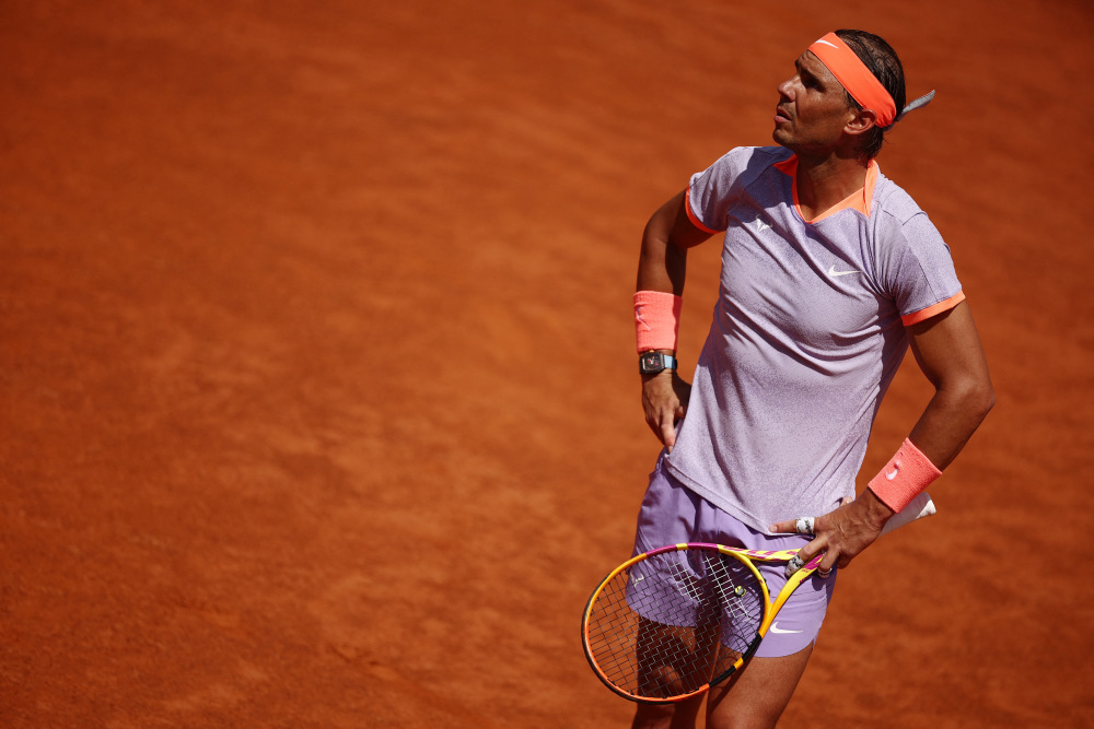 网球——罗马大师赛:纳达尔晋级第二轮(2)