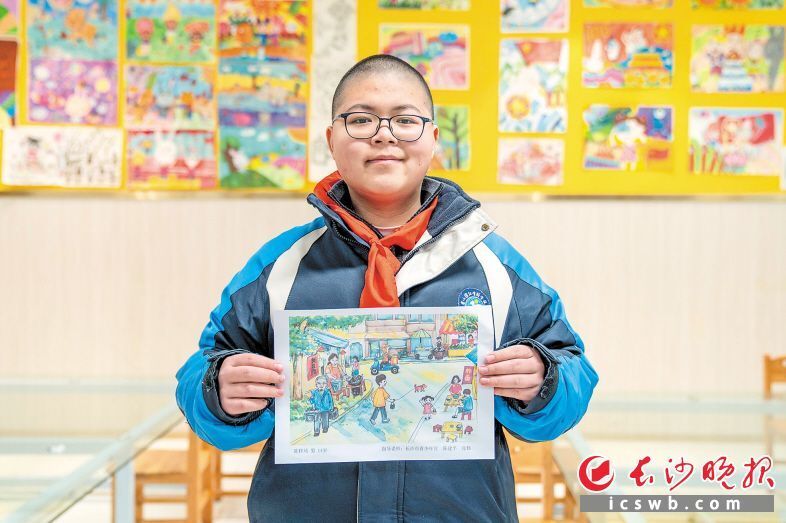 14岁长沙少年画作登上天宫画展我的画在7分51秒