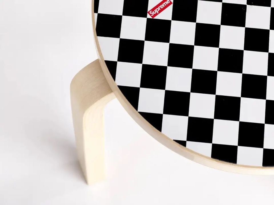 17ss Supreme Artek Stool 60 checkerboard