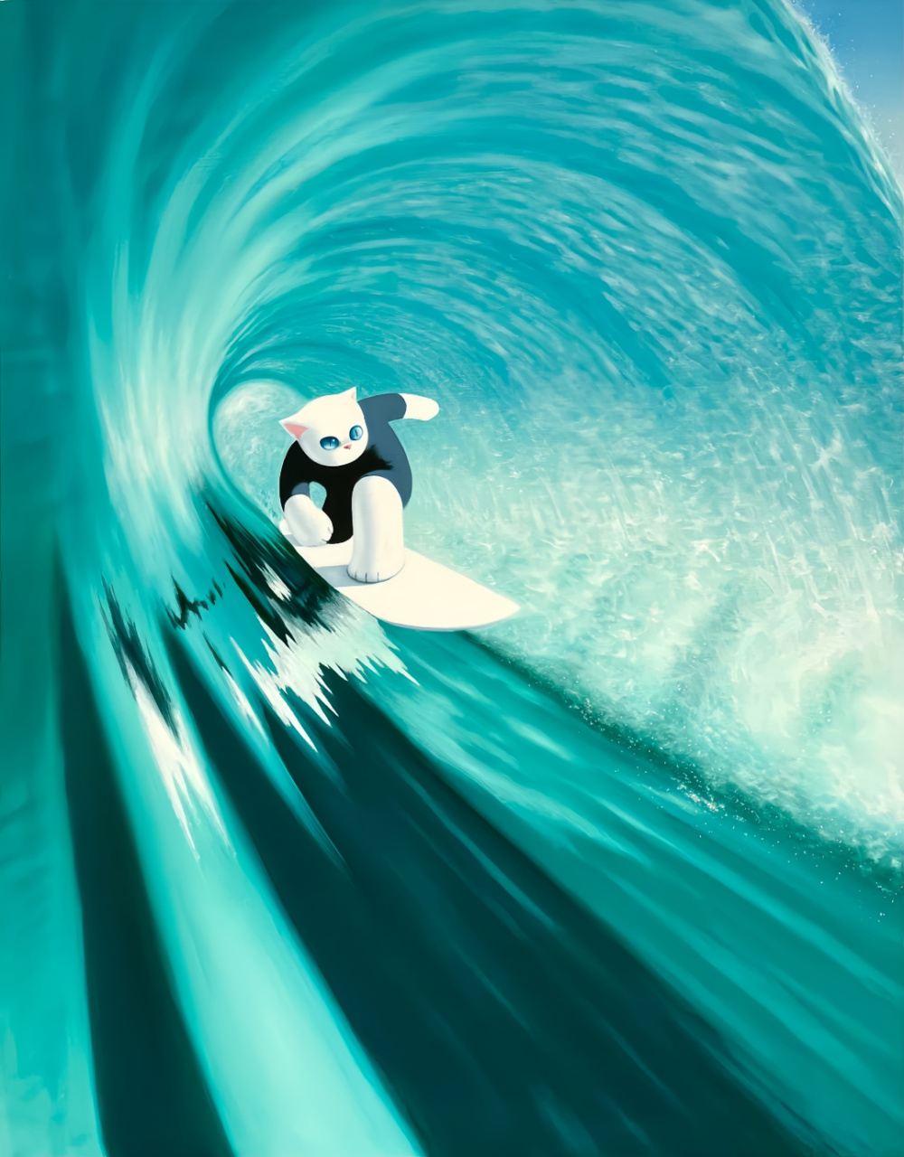 白猫逐浪,蓝海轻风:日本油画家yokoteen访谈录