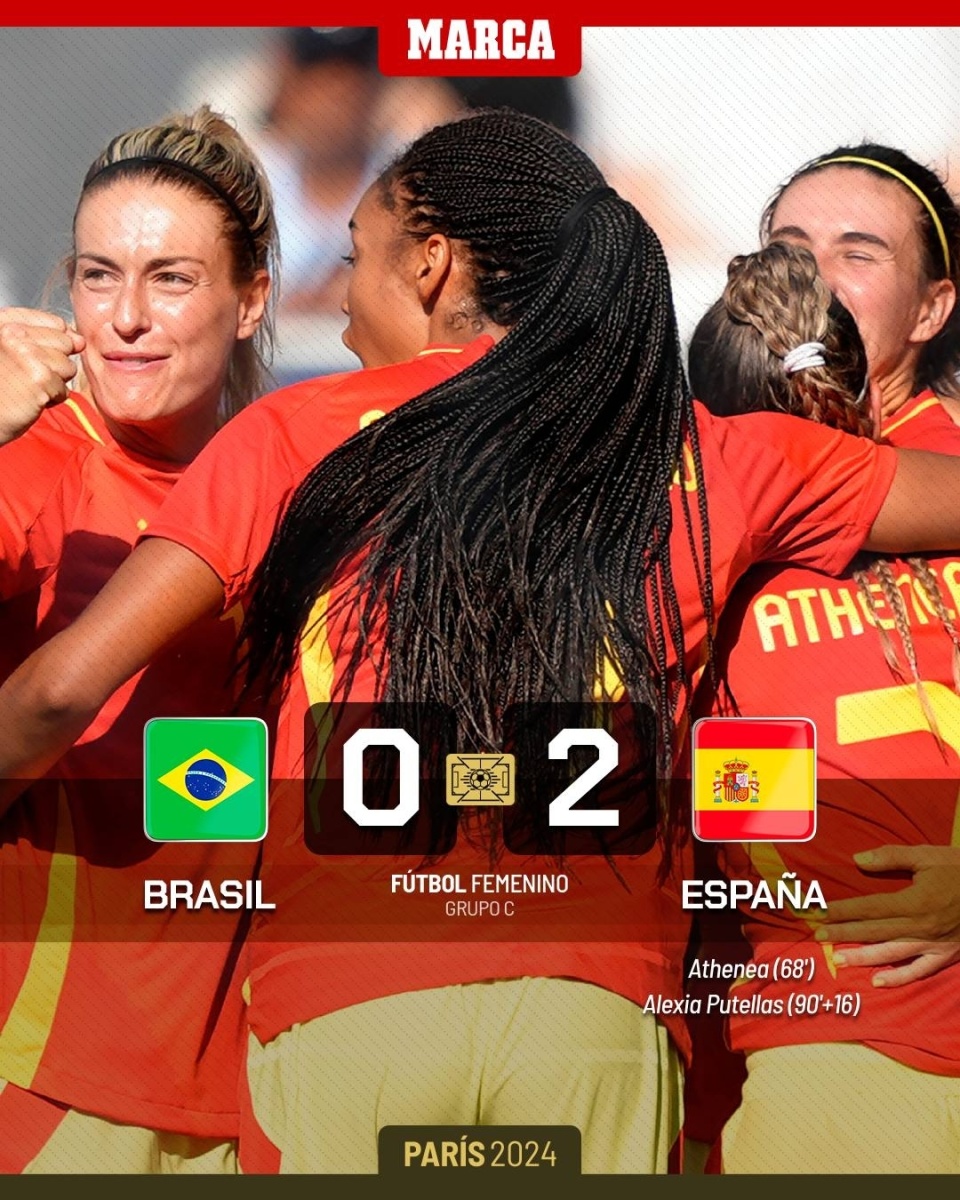 奥运女足-西班牙2-0巴西 玛塔直红巴西3分&-2净胜球命运待定