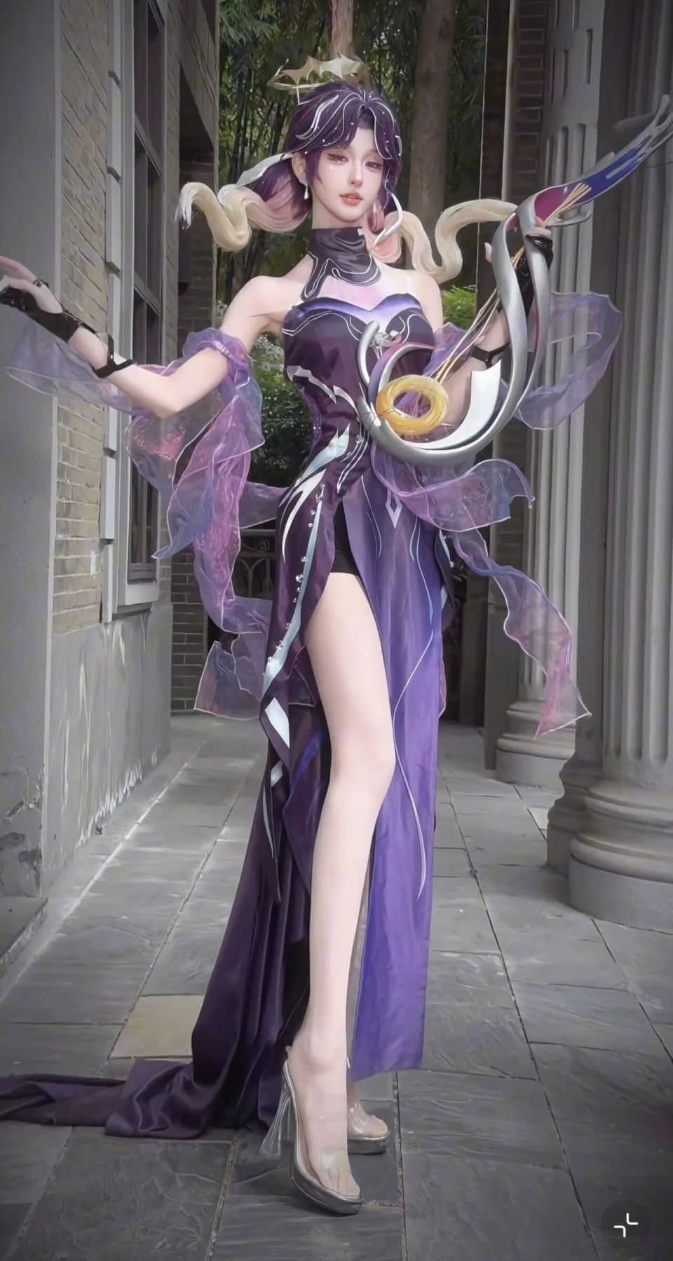 小玥玥cos杨玉环星之鸣奏美出圈！大长腿简直和建模一模一样？天选杨玉环！_腾讯新闻