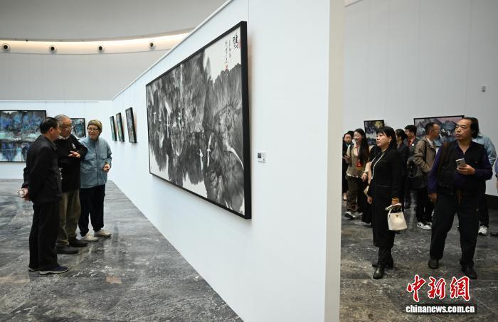 浙江宁波：奉籍华人画家回乡作品展吸引民众