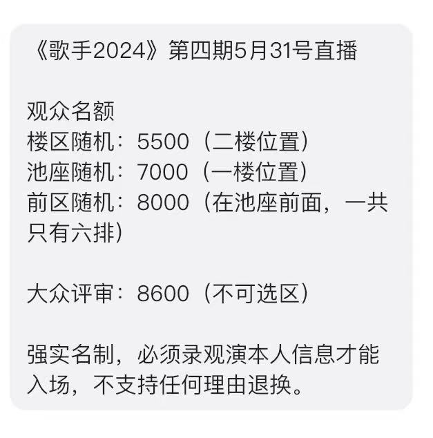 《歌手2024》现场门票被炒至上万元,大众评审名额被倒卖,报名陪跑服务