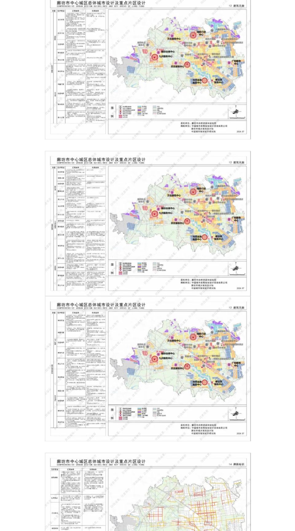 廊坊市中心城区市政专项规划,城市设计批前公示!
