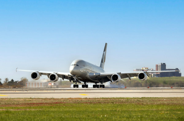 阿提哈德航空a380首航纽约 尽显空中奢华