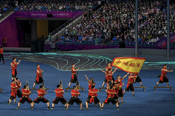 以船之型展江南韵味 南湖船拳亮相杭州亚运会开幕式前表演_腾讯新闻