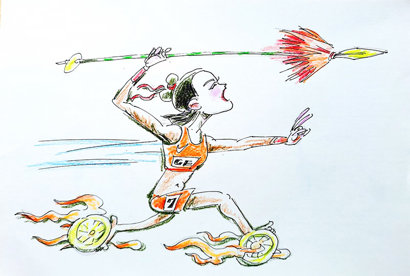 10月1日,杭州亚运会乒乓球项目女子单打决赛中,中国选手