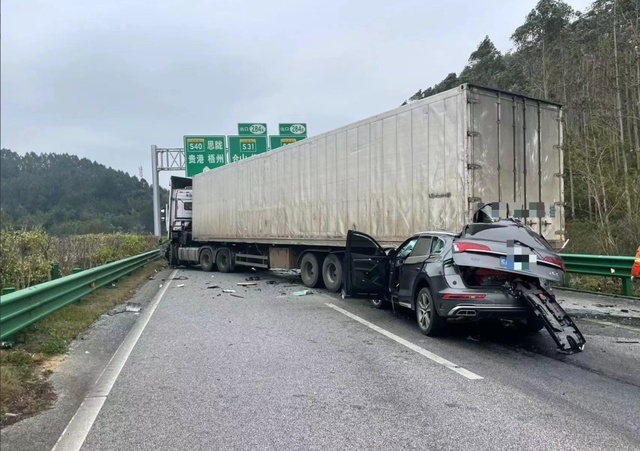 室民警就接到一起报警电话:s40苍硕高速288km(隆安往贵港方向)下行处