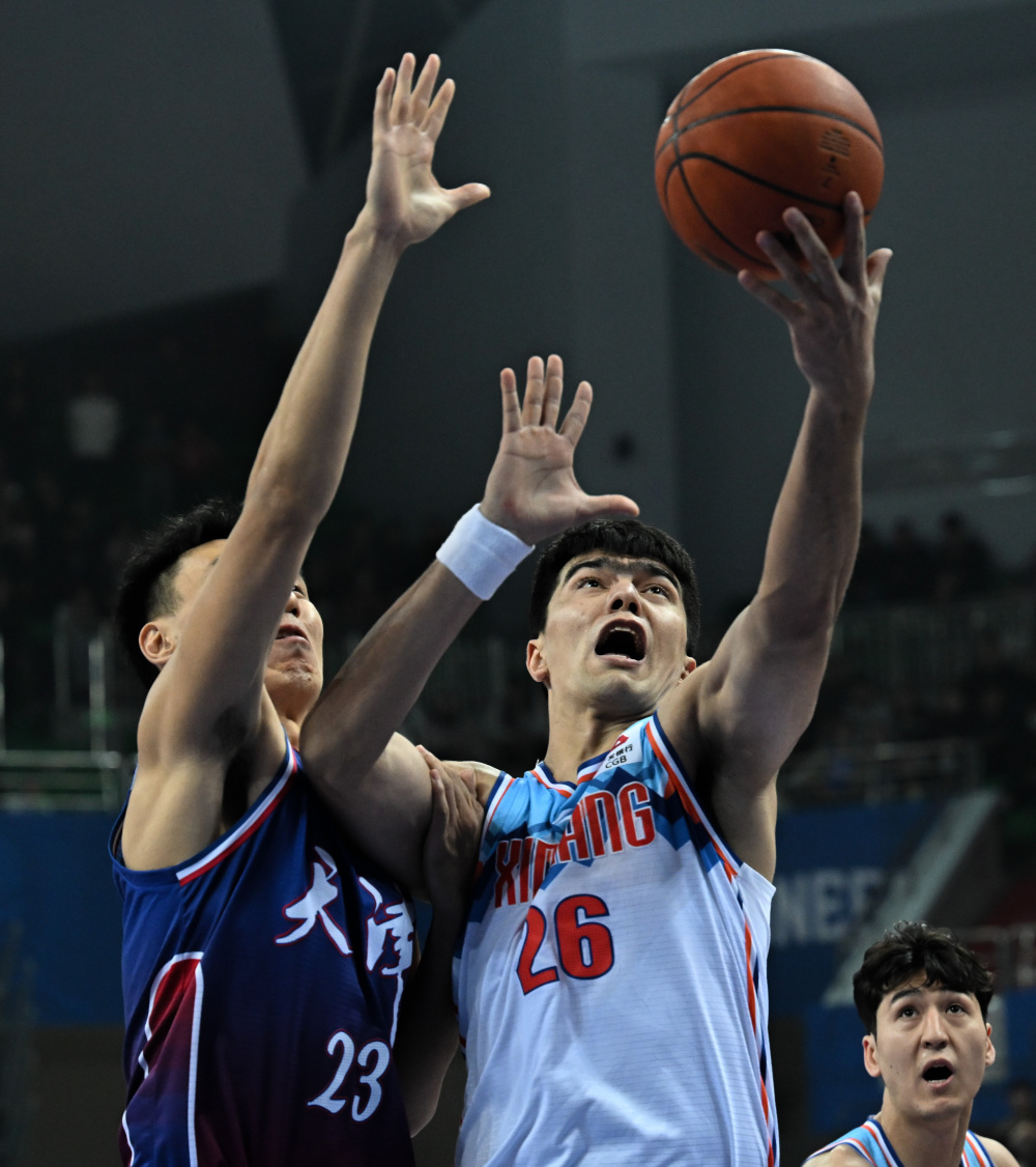 篮球——cba常规赛:新疆伊力特胜天津先行者