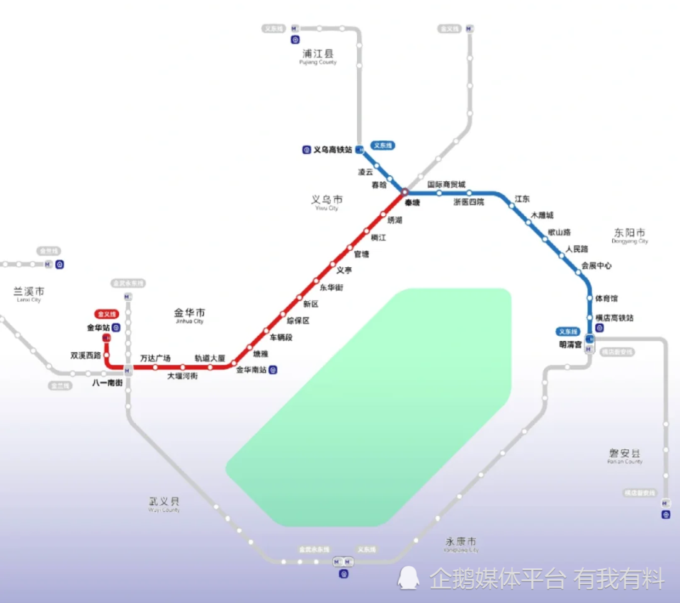 金华轻轨 线路图图片