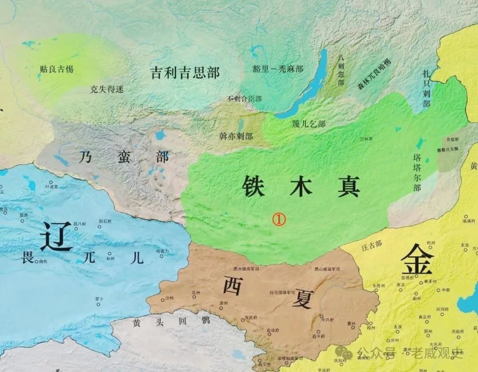 蒙古统一前部落分布图图片