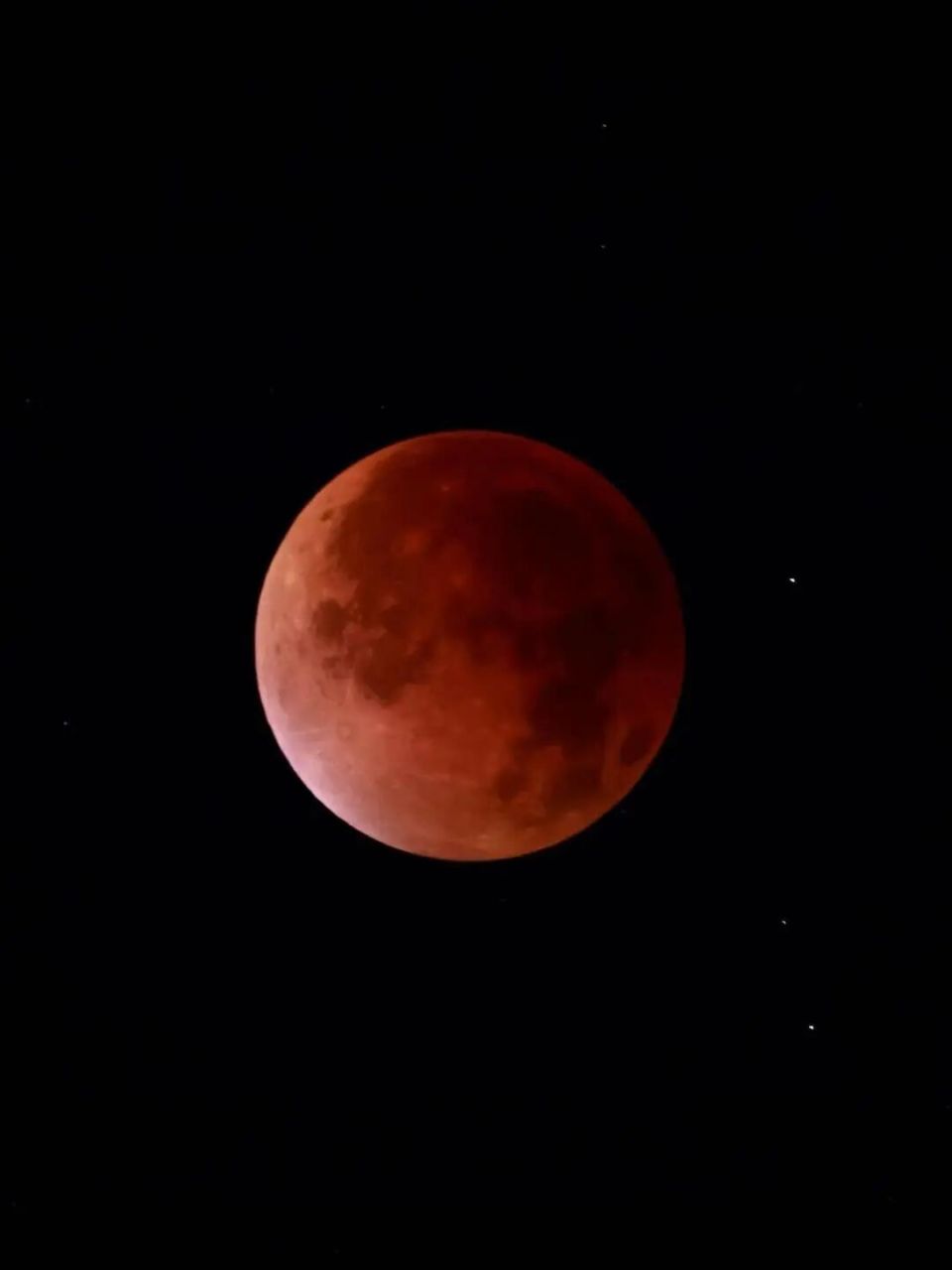 凌晨的"红月亮",帮你拍到了!