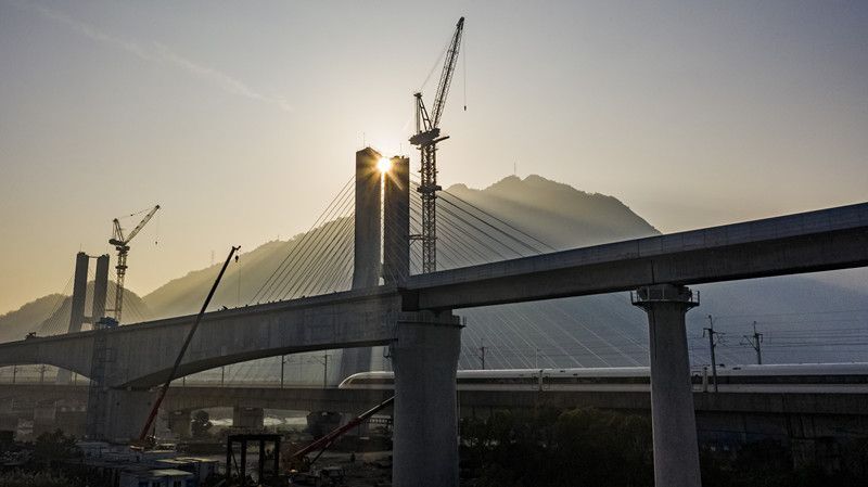 浙江永嘉杭溫鐵路建設衝刺忙