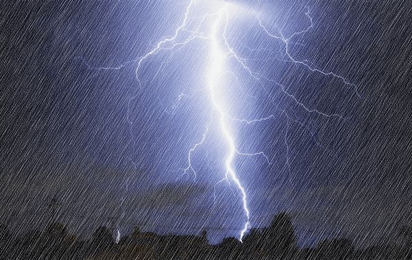 雷雨大风天气图片