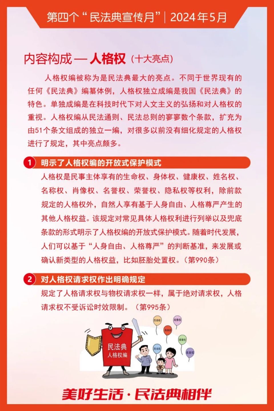 "民法典宣传月"知识海报发布