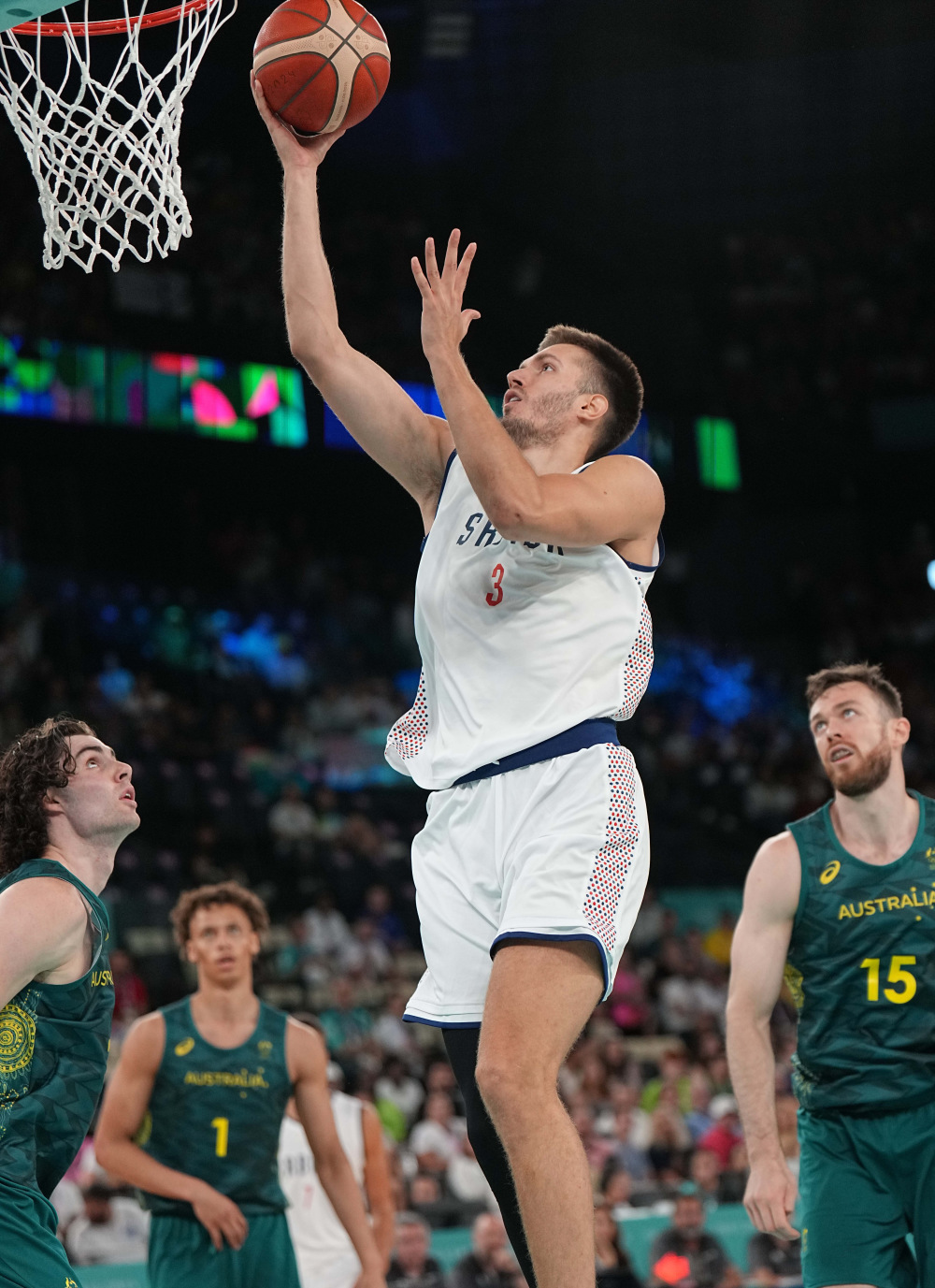 巴黎奥运会丨篮球——男子四分之一决赛:塞尔维亚队晋级半决赛