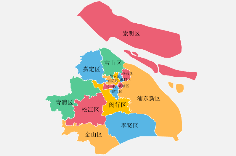 上海16区划分图高清图片