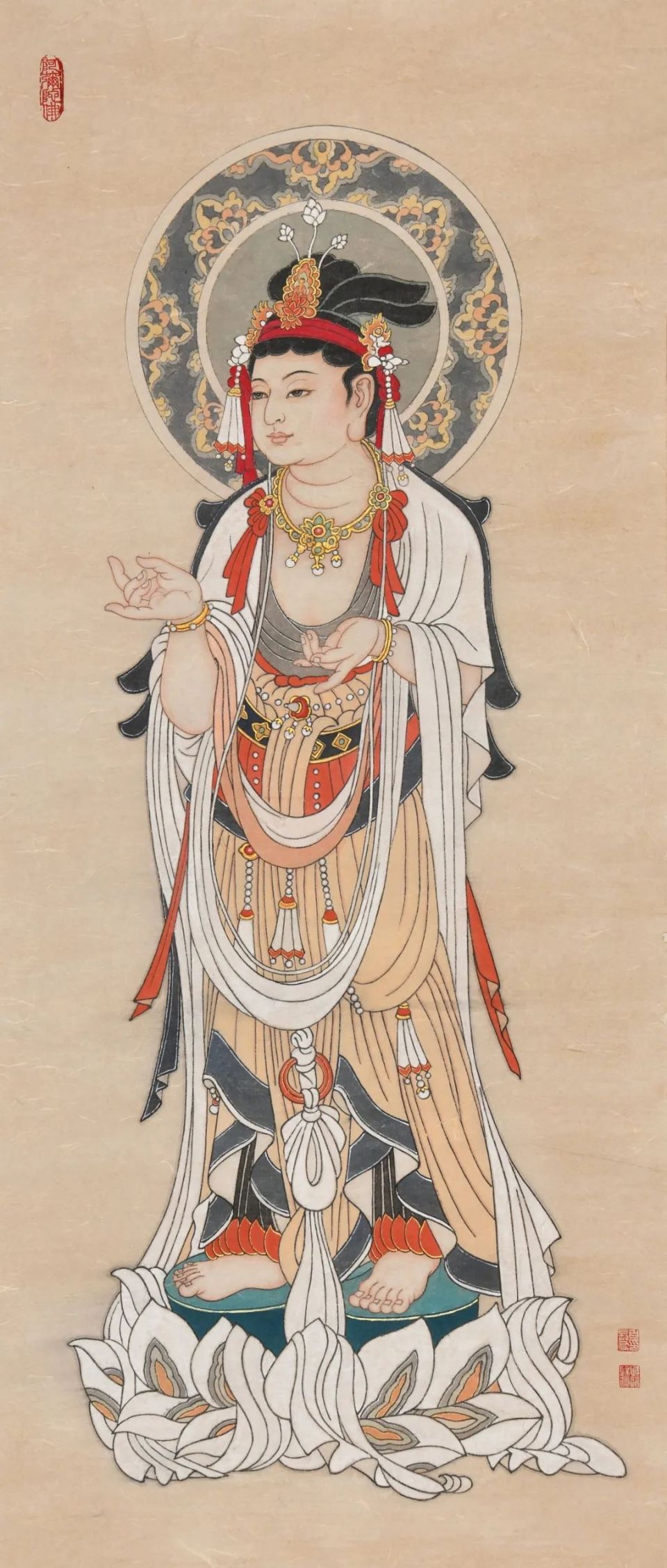 工笔观音入菩提丨白长友