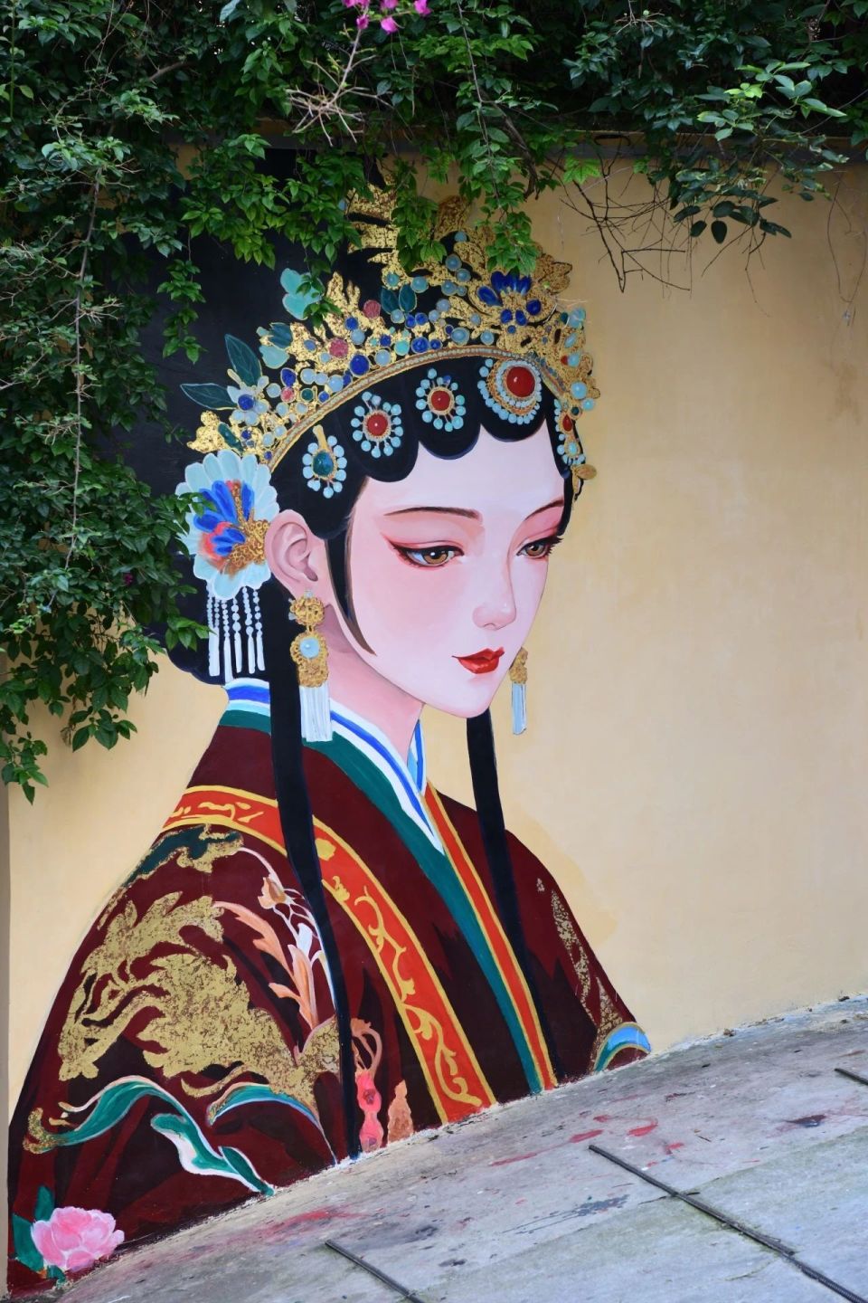 墙绘上新!五华这些簪花少女墙打卡超出片,来看最全攻略