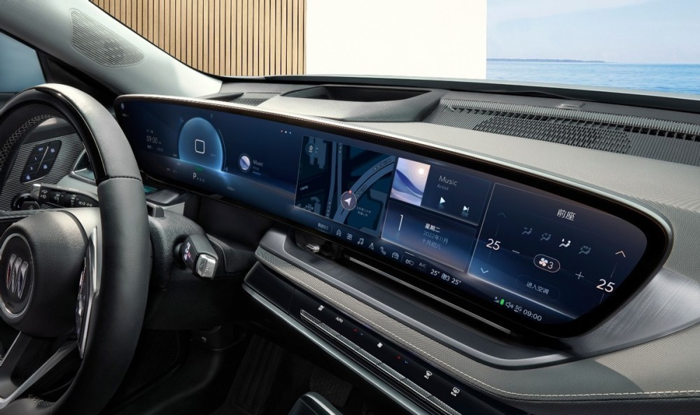 配30吋一体弧面6k屏高通骁龙8155芯片别克electrae5内饰官图及智能