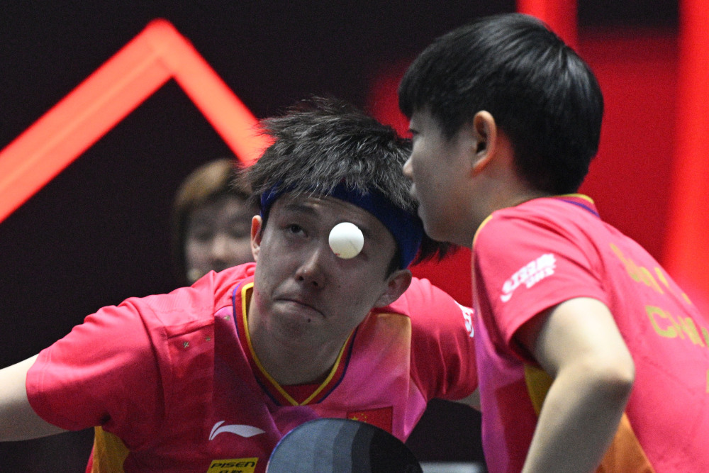 乒乓球wtt新加坡大满贯孙颖莎王楚钦混双夺冠