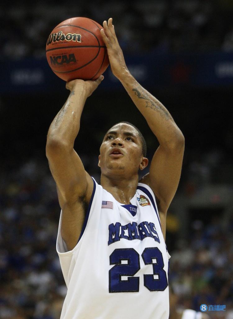 最初的起点德里克罗斯在灰熊将穿其效力于孟菲斯大学时的23号