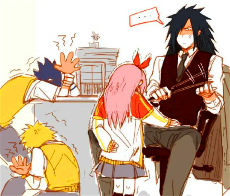 当火影忍者变成现代校园风:斑爷成了班主任,井野雏田美呆了_腾讯新闻