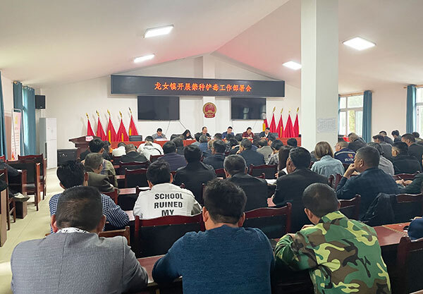 武胜县龙女镇开展禁种铲毒工作部署会议