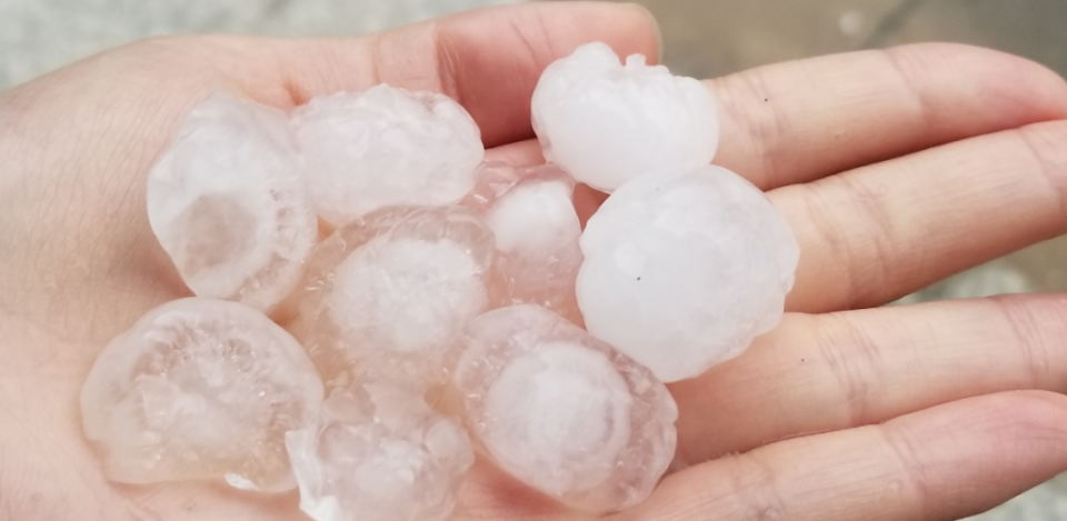 文山多地冰雹刷屏 有的大如鸡蛋