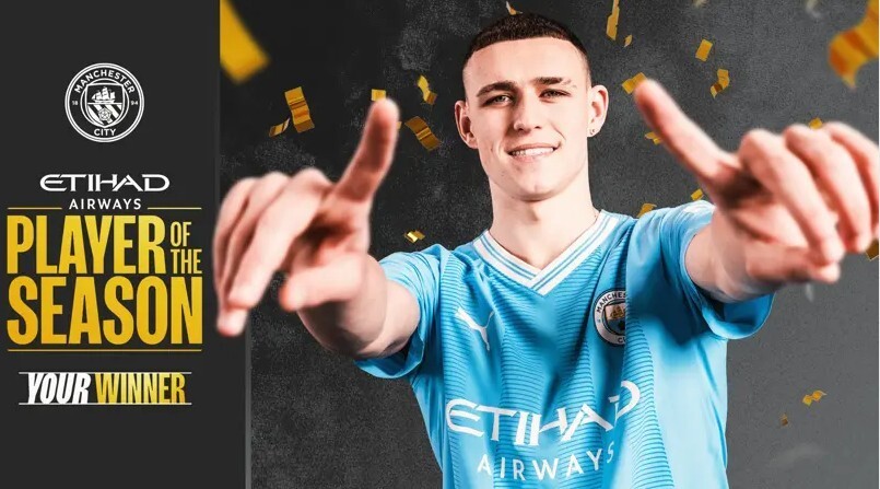 这就是太子!官方:福登当选曼城23-24赛季最佳球员