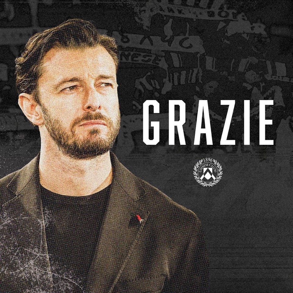 官方:乌迪内斯与技术总监巴尔扎雷蒂解约