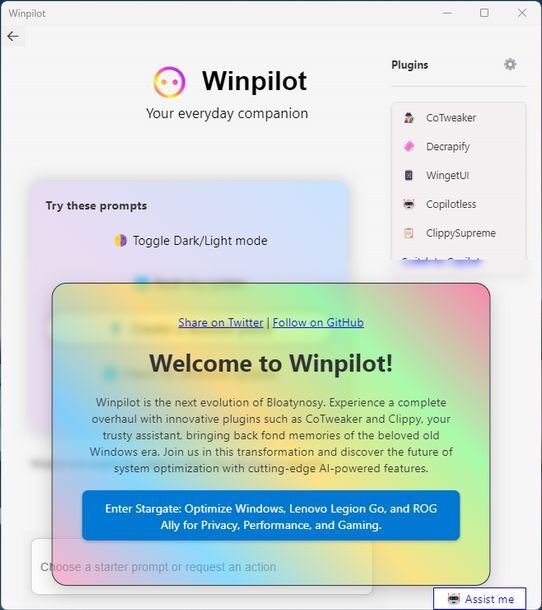 win11修改器winpilot350发布引入大眼夹可卸载copilot