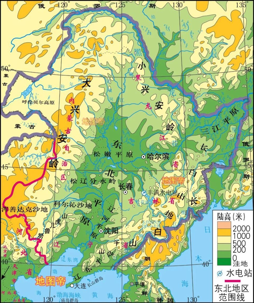 松嫩平原三江平原地图图片